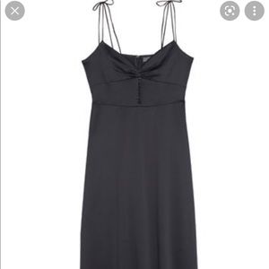 Danielle Bernstein for Macy’s black satin midi dress
